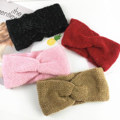 China Breathable Cross Hair Girls' Knitting Ear Hair Warmer Casual And Comfortable Band for sale