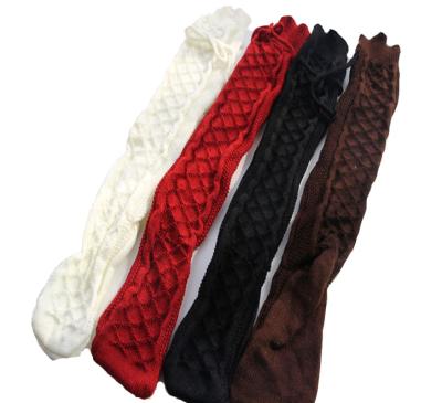 China 100% Acrylic Knitted Winter Socks Women's Long Knitting Leg Warmers Crochet Socks Over The Knee Stockings for sale