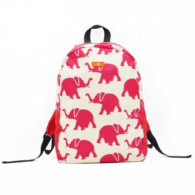 China Waterproof Custom Design Fashion Backpack For Students Elephant Print School Lady Bags Nylon Fashion Bookpack for sale