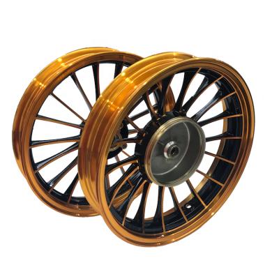 China Aluminum alloy gold motorcycle front/rear modified wheel rims aluminum alloy wheels for MILLIONS DE for sale