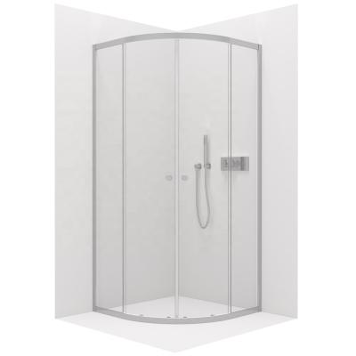 China 90x90x195cm Modern Factory Direct Installation Square Sliding Door Easy Shower Room With 6mm Tempered Glass Shower L Shape Enclosure for sale