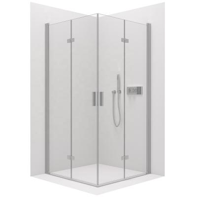 China DY213 Corner Enclosure - Bi-fold Modern Square Shape Shower Doors - 8mm NANO Toughened Glass - 90x90cm Custom Shower Room for sale