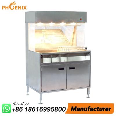 China French Fries KFC Equipment French Fries Heating Showcase,French Fries Warmer,Glass Food Warmer Display Showcase for sale