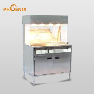 China Environmental Friendly Fast Food Equipment Restaurant Chip Workstation French Fries Display Heater for sale