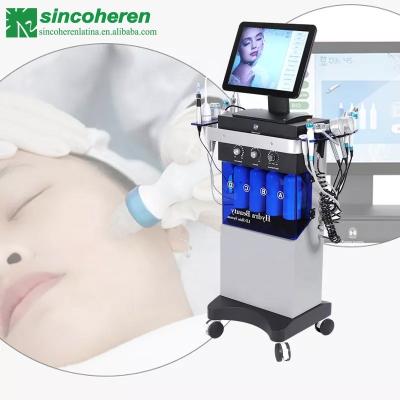 China Dye Removal 9 Hot Selling High Frequency Professionals in 1 Diamond Microdermabrasion Water Peeling Deep Aqua Facial Clean Hydraulic Machine for sale