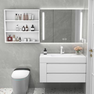 China Customized Popular Wall Mounted Modern Bathroom Vanity Eco - Friendly for sale