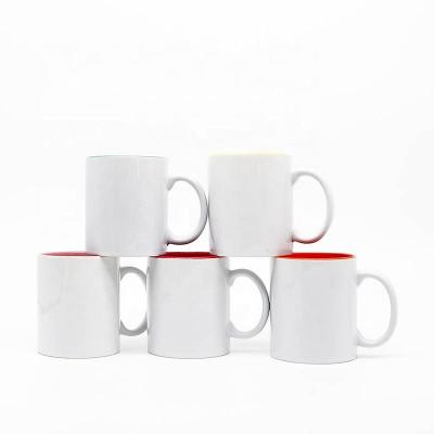 China Wholesale cheap 11 sublimation mugs viable supplier 15 oz white ceramic coffee mug blank sublimation mug for sale