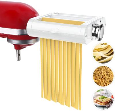 China Hotel Pasta Maker Attachment 3 in 1 Set for KitchenA Stand Mixers Included Pasta Sheet Roll Spaghetti Cutter Fettuccine Cutter for sale