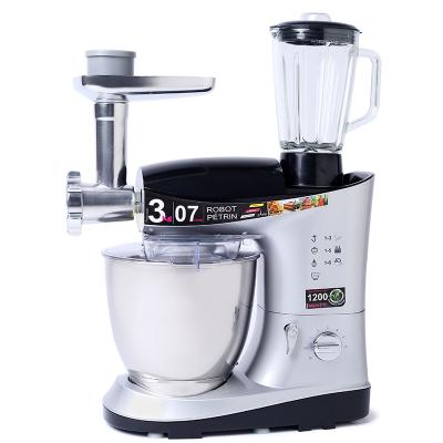 China Stainless Design Meat Mixer Appliances Kitchen Stand Tilt Head Dough Stirred And Juiced Food Mixer 1300w for sale