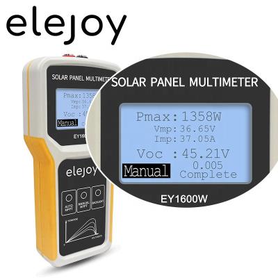 China ELEJOY EY1600W Smart LCD Display MPPT Solar Panel Multimeter Solar Panel Tester Power PV Meter Current Voltage Tester Digital VOC EY1600W for sale