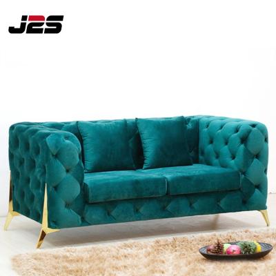 China Hot Sale Modern Velvet Tufted Fabric Sectional Adjustable Sofa Set Furniture Chesterfield (Others) Corner Living Room Sofas for sale