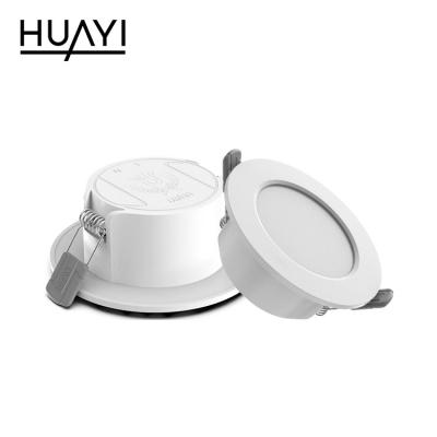 China HUAYI Modern Hot Sale Office Showroom Plastic Indoor Lighting 3w 5w 7w 9w 12w 15w Cob Recessed Led Down Light for sale