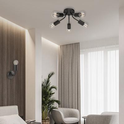 China HUAYI Minimalism Design Multiple Heads Iron Indoor Decorative Mounted Outdoor Residential Residential Ceiling Light for sale