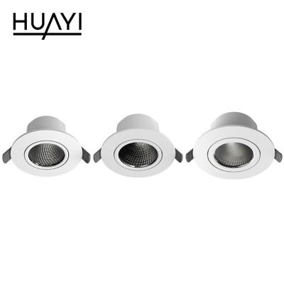 China HUAYI Modern Simple Design Indoor Showroom Home 3Watt 6Watt 9Watt Recessed Mount COB LED Ceiling Spot Light for sale