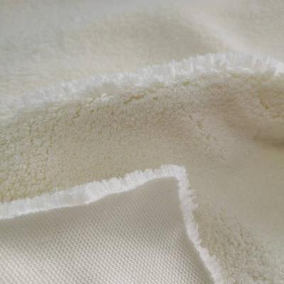 China Customized Durable 100% Polyester Solid Color Knitted Soft Single Side Sherpa Fleece Fabric For Garment And Blankets for sale