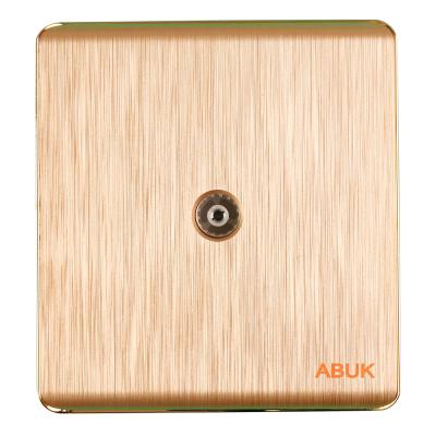 China ABUK Stream Rack Wall TV Socket 250V Electrical Outlet Metal Outlet PMMC Residential / Multipurpose Home Panel for sale