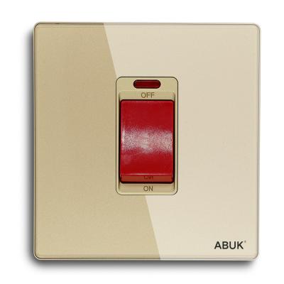 China New ABUK Switching Power Supply Contact Pressure Wall Switch 45A A/C Electric Home Energy Saving Switch With Neon 86*86mm for sale