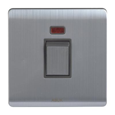 China 20A 250V Heated Push Button Electric Switch ABUK Metal Water Switch Home Metal With Neon for sale