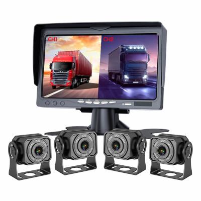 China Best Bus 7inch Dash Cam Tracker Video Recorder Night Vision Four Lens With 170 Degree Wide Angle Sterilize Recording Inside Cam Recorder for sale