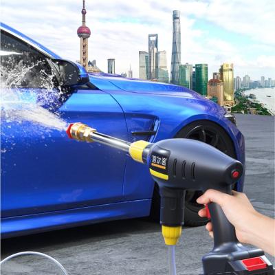 China New China-chic High Pressure Pump for Car Gasket Washer Machine Wireless Li-ion 24000ma Jet Washing Electric Automatic Car Gasket Cleaner Gun for sale