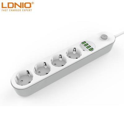 China LDNIO EU Home Power Strip with Surge Protection 4 AC Outlets Power Strip SE4432 and 4 USB Ports for sale