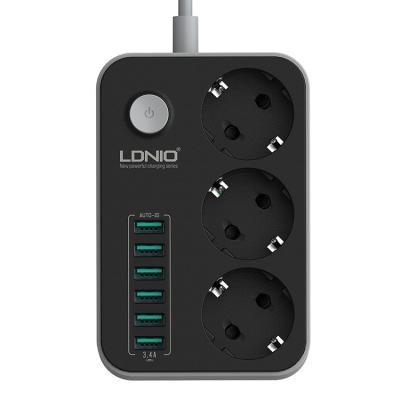 China Euro USB 3 Power Band 6 USB Eu LDNIO USB Power Strip for sale