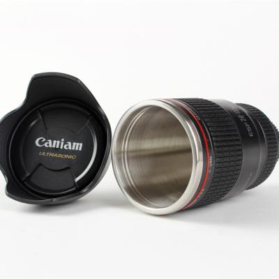 China Sustainable Customized Self Stirring Coffee Cup Camera Shaped Lens for sale