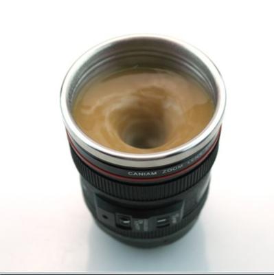 China Customized Viable Hot Selling Camera Lens Coffee Mug Self Stirring Coffee Mug for sale