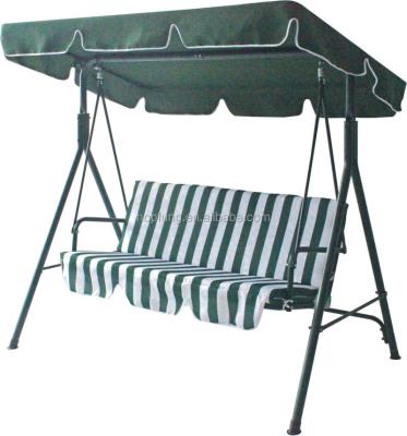 China Outdoor furniture three green seats and white promotional garden swing for sale