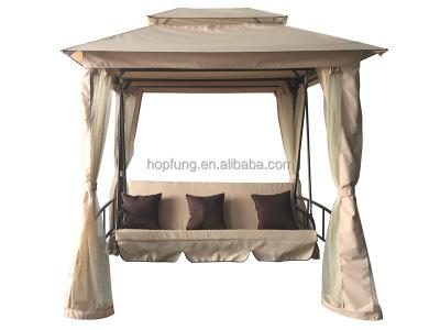 China Outdoor Furniture Gazebo Outdoor Swing Chair Bed With Canopy for sale