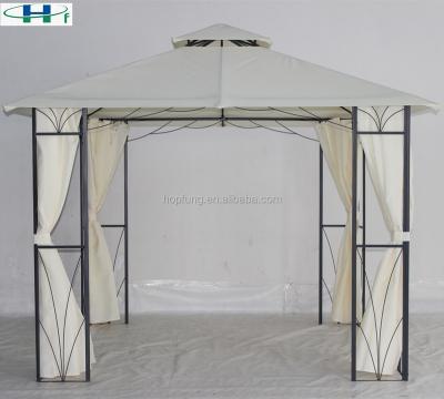 China New Designed Outdoor Sun Shelter Garden Gazebo Tent With Flowder Pattern Gazebo Steel Frame 10x10 for sale