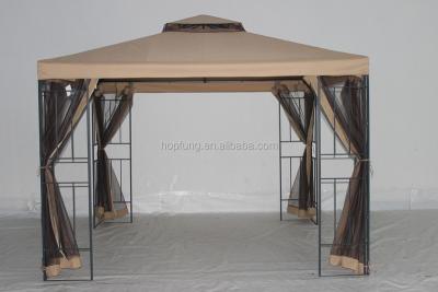 China Cheap Outdoor Sun Shelter 3x3m Clubhouse Garden Gazebo With Mosquito Netting for sale