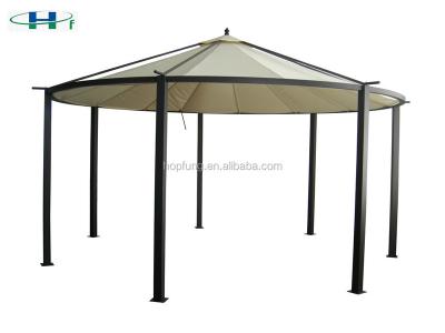 China Sun Shelter dia4.5*2.85m Outdoor Steel Round Garden Metal Gazebo for sale