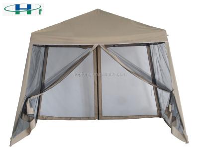 China Folding Sun Shelter 2.4x2.4/3x3m Gazebo With Mosquito Netting Cheap Folding Tent for sale