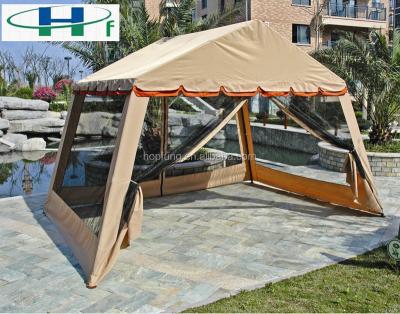 China Sun Shelter 2.6x3/3x4m Beige Steel Oblique Leg Mesh Gazebo for sale