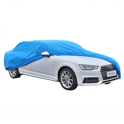 China Universal Water Resistant Factory Supply Car Cover Custom Blue Nonwoven Sunscreen Heat Insulation Dustproof Car Cover 3XL Full Size for sale