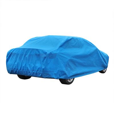 China Factory Supply Water Resistant Nonwoven Sunscreen Custom Blue Universal Full Cover Small Size Car Heat Insulation Rainproof Dustproof Cove for sale