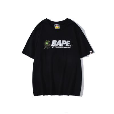 China 2021 high quality QUICK DRY high quality factory outlet bape letters printed cotton men's T-shirt tee fashion brand T-shirts for sale