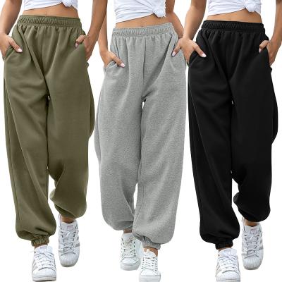 China 2021 Wholesale Anti-Wrinkle Pile Joggers Women Casual Loose Oversized Sweatpants High for sale