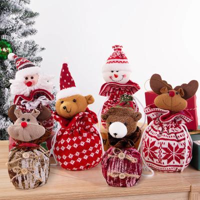 China Santa Claus Snowmen Bag Children Cheap Plush Fashionable Free Shipping Reusable Candy US UK UK Shopping Kindergarten Santa Gift Bag for sale