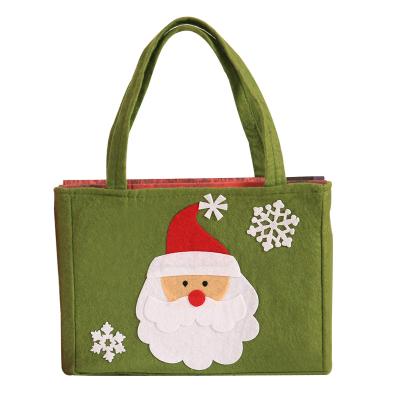 China Hot Shopping Handbag New Design Handbag Party Decoration Deer Santa High Quality Sale Christmas Gift Shopping Bag for sale