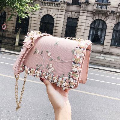 China Wholesale Durable Small Square Flower Shoulder Handbags For Women Shoulder Bag for sale