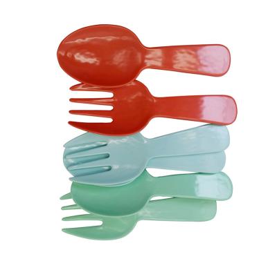 China Sustainable Reusable High Quality Melamine Salad Servers Mixing Fork And Spoon for sale