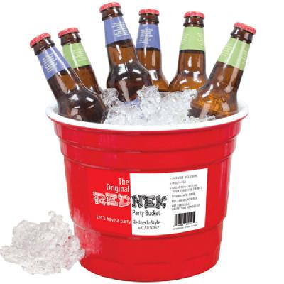 China Easy to wash home accents rednek original party buctek 200 oz double wall melamine reusable 100% ice bucket for beer for sale