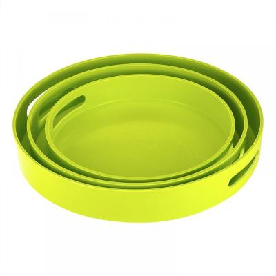 China Sustainable Wholesale High Quality Melamine Serving Tray With Handle Perfect For Indoor And Outdoor Use for sale