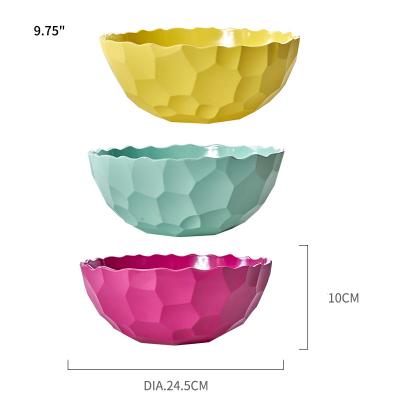 China Sustainable Dishwasher SASO Safe Audit Factory Hard Plastic Melamine Corrugated Middle Bowl for sale