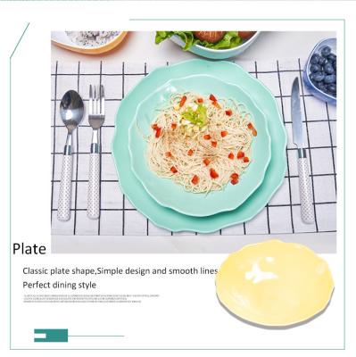 China 3 Piece Sustainable Colorful Durable Melamine Dishwasher Safe Unique Dinnerware Sets for sale