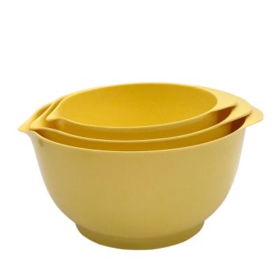 China Viable Wholesale Custom Color Melamine High Quality Mixing Bowl Set With Non-slip Silicon Bottom for sale