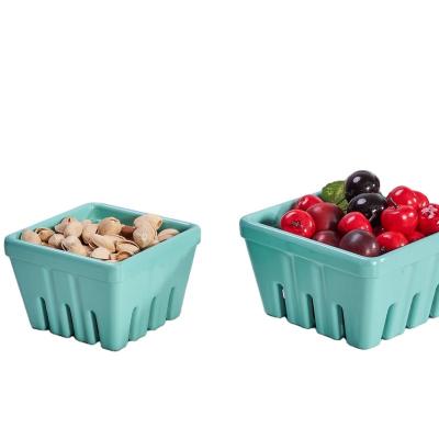 China Costom Viable Color Universal Use Square Melamine Fruit Colander Hot Selling Bowl for sale