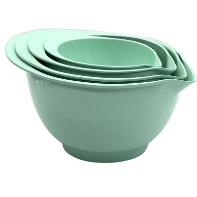 China Factory Direct Sale Reusable Reusable High Quality Interlocking Melamine Mixing Bowl Set of 4 for sale